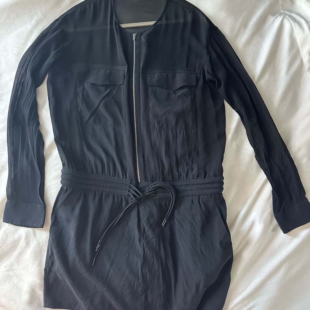 Alexander Wang Black Zip-Up dress